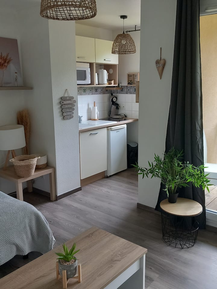 Studio Normand agréable balcon piscine